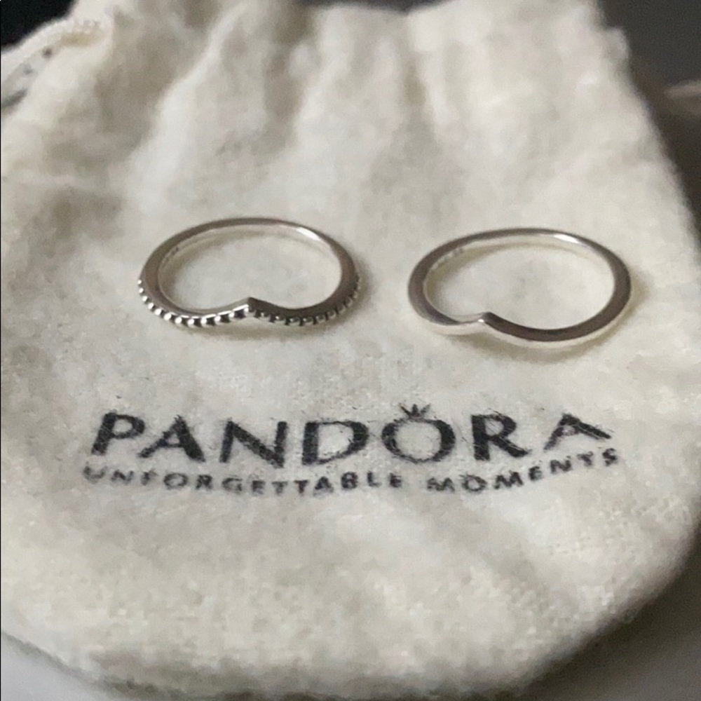 Pandora Wishbone Stackable Rings